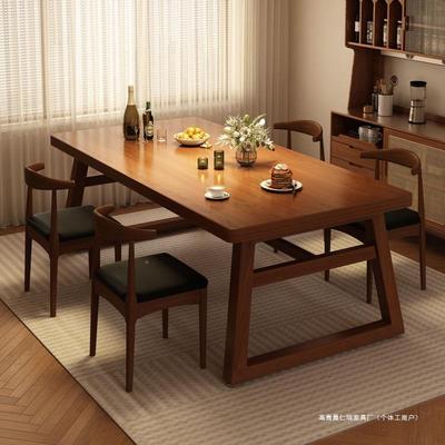 餐桌餐无品牌/饮用吃饭桌家用大桌板桌长方形子椅组合茶商桌一体