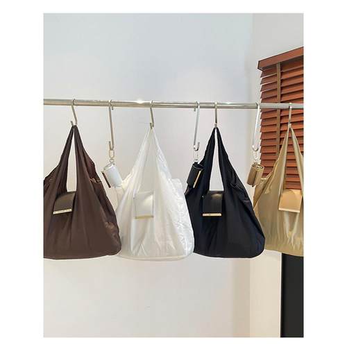 ins风同款钥匙炼收纳布袋大容量环保购物袋通勤高级感挂件配饰包