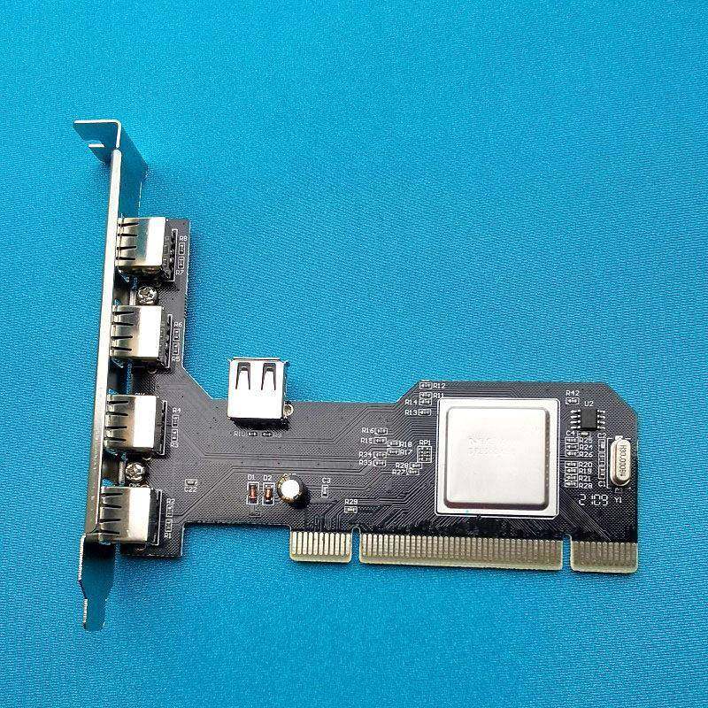 台式电脑主机机箱内置USB2.0扩展卡 PCI转USB接口免驱动即插即用