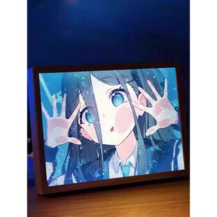蔚碧蓝档案周边手办白洲梓空琦日奈星野天童爱丽丝礼物小夜灯光画