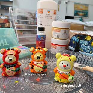 迪高乐亮光剂碱水结面包超亮速干粘土石膏娃娃石头数字油画防粘