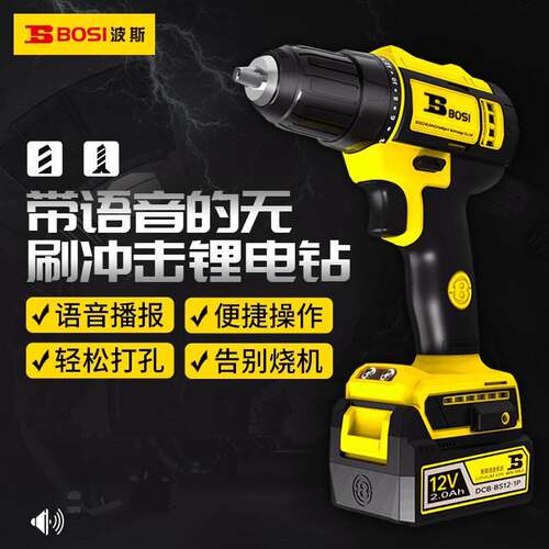 波斯工具12v/2.0Ah手持式手枪钻BS661111 无刷锂电钻
