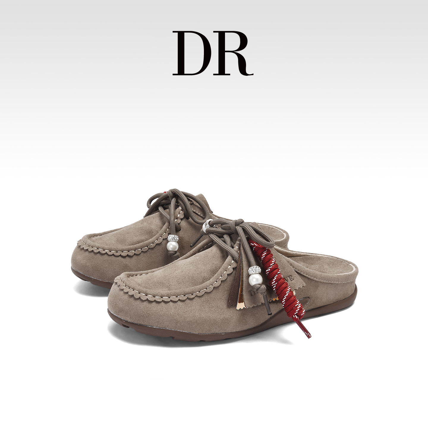 真皮复古厚底袋鼠包头半拖勃肯鞋