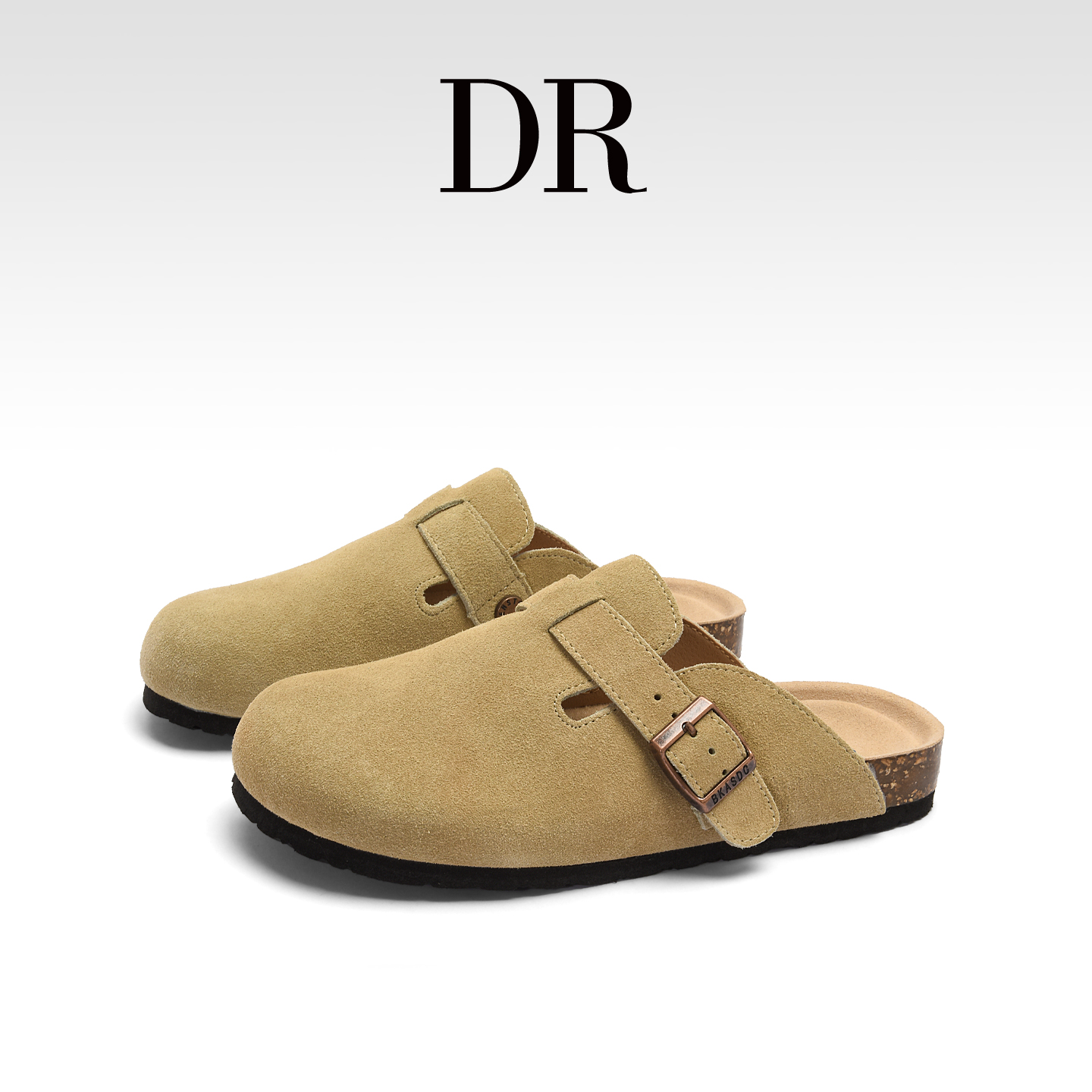 外穿休闲百搭厚底真皮软木勃肯鞋