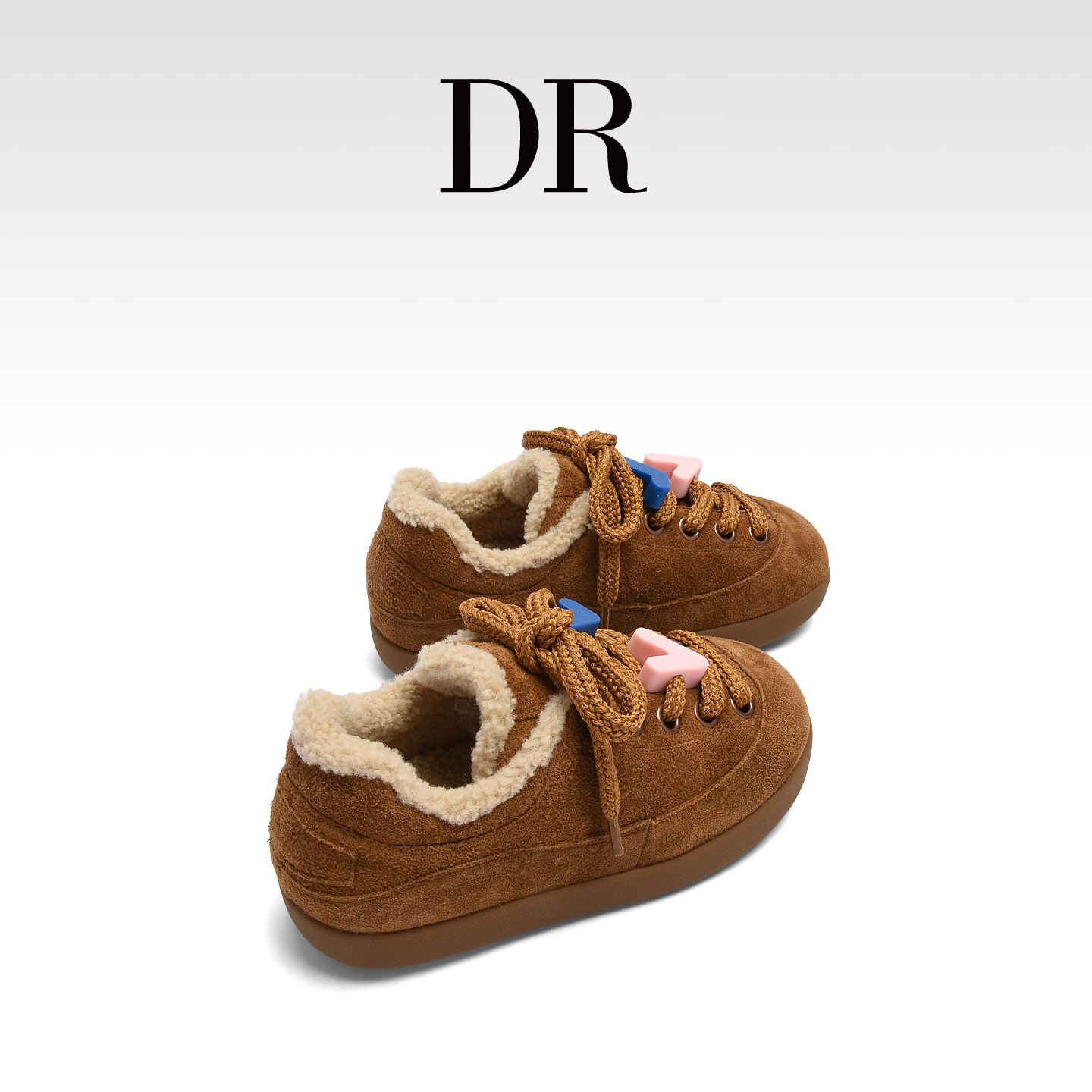 加绒保暖丑萌字母松糕勃肯德训鞋