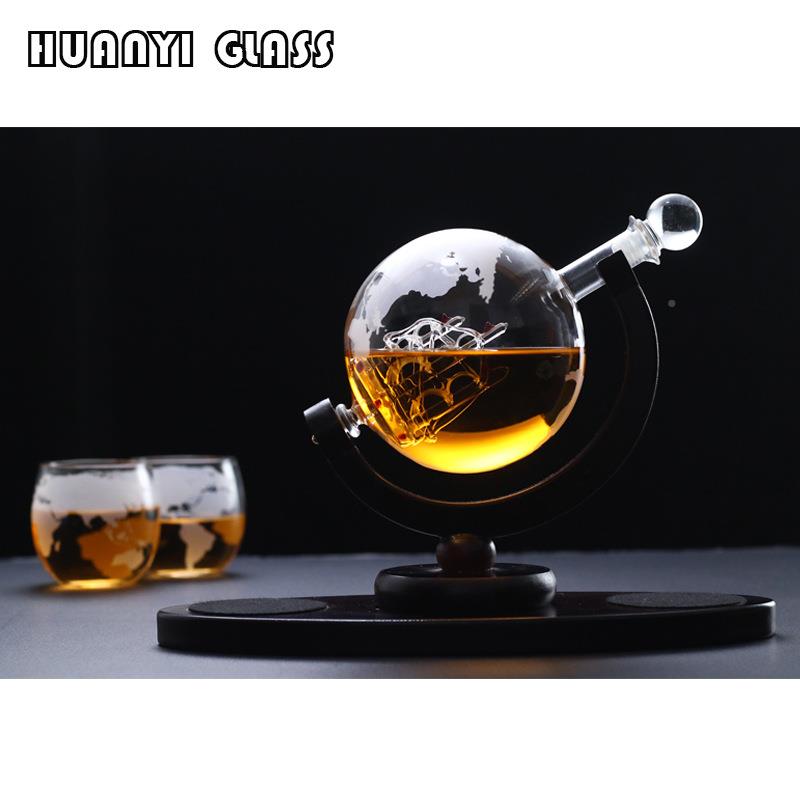 帆船醒器酒瓶意玻璃威士忌酒瓶ml威士HY1802忌酒创瓶红酒醒酒酒瓶