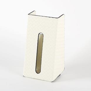 饰品摆件 现代轻奢编织皮革纸巾盒高档抽纸盒简约样板房售楼处软装