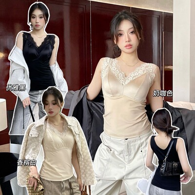 2024年秋冬新款高级感蕾丝缎面