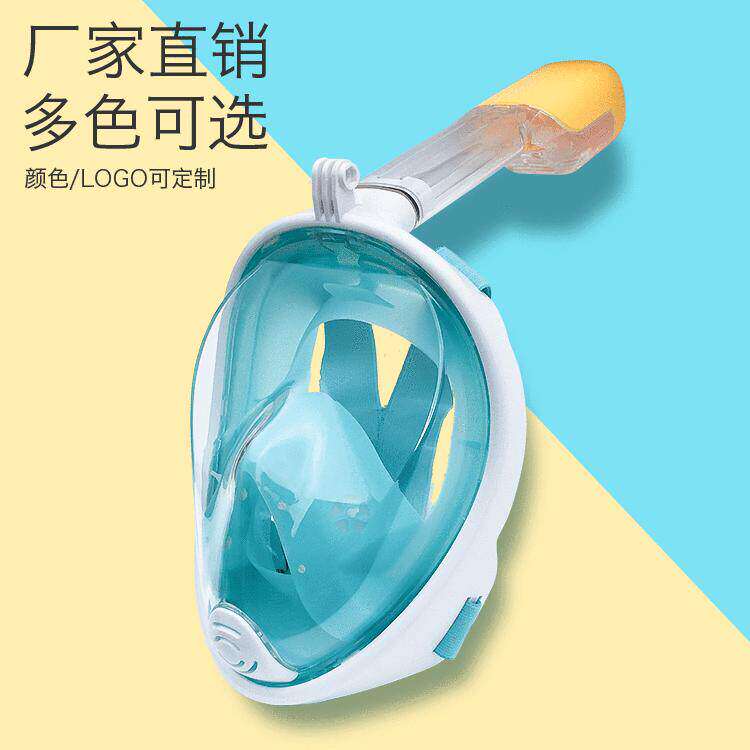 潜水面罩儿童成人浮潜面罩全脸全干式三宝呼吸器防雾游泳装备神器