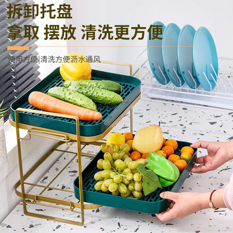 ins风沥水托盘水杯子收纳置物架