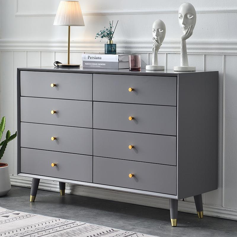 简约现代五斗柜实木卧室轻奢储物柜客厅靠墙抽屉柜收纳柜意式斗柜