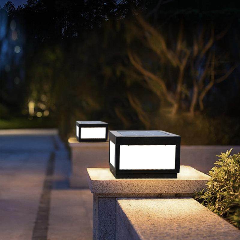 太阳能柱头灯户外防水阳台花园别墅庭院灯大门柱子院子围墙门柱灯