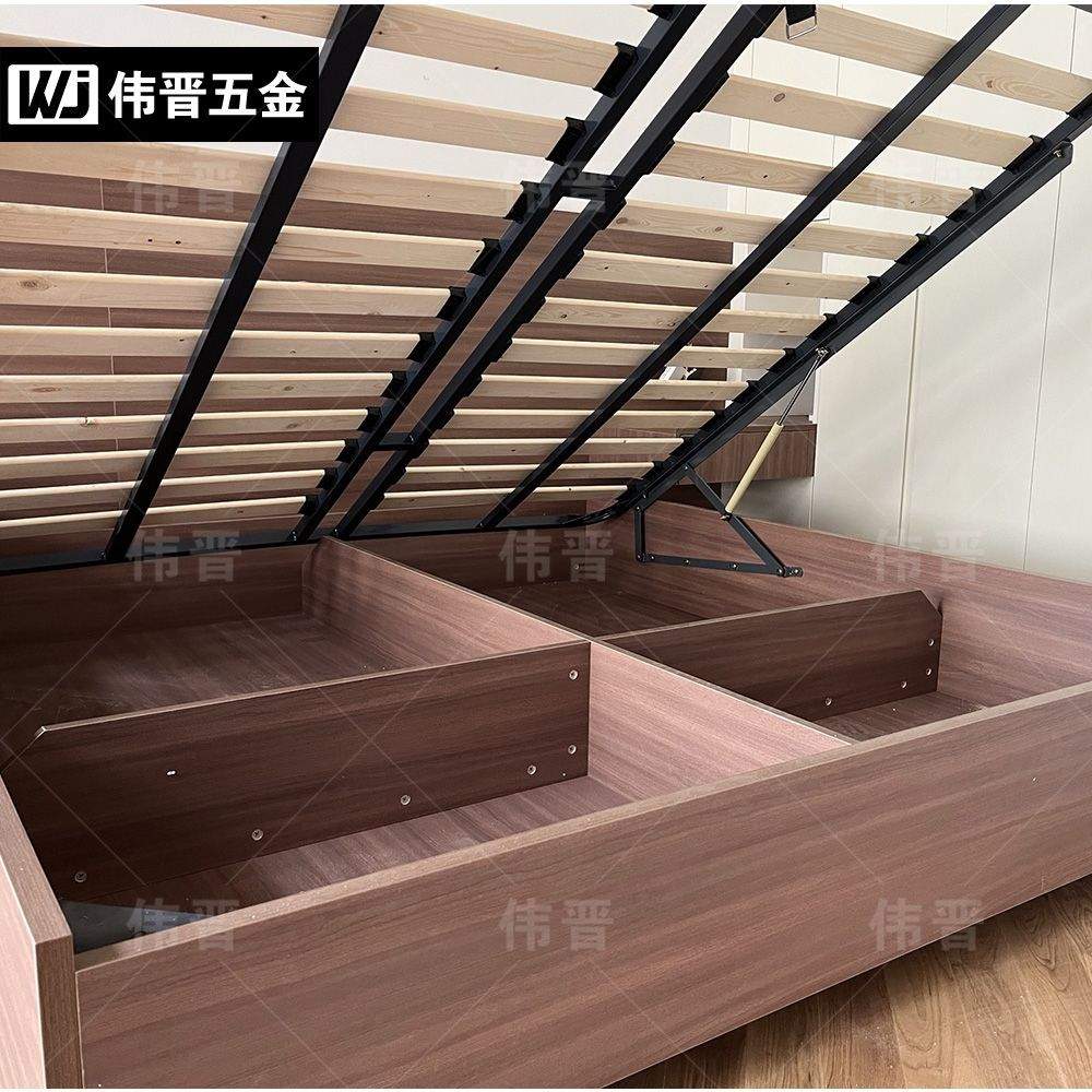 1.5米气动排骨架 汽动杆床箱 储物箱床架 五金配件 折叠汽动骨架