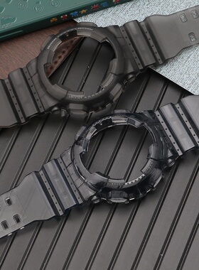 适配卡西欧GA-110SKE/GAX/GD/GA100/120/140冰韧灰色表带表壳配件