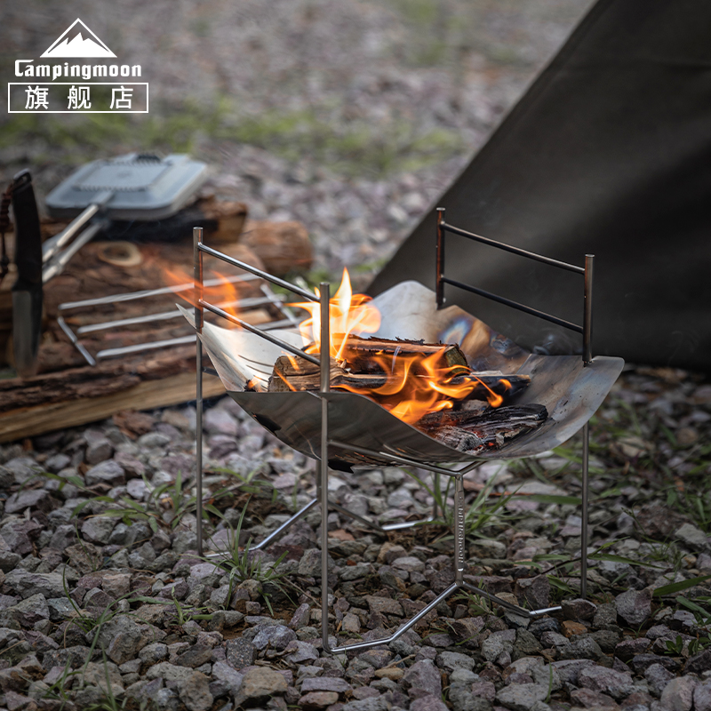 柯曼折叠小火炉BC徒步露营玩火神器装备野外轻量便携柴火炉收纳包