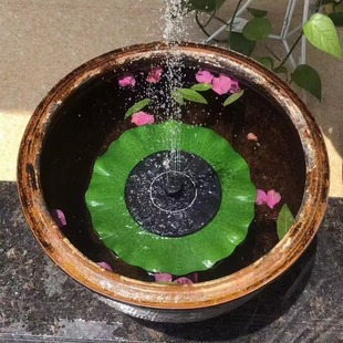 太阳能喷泉增氧泵鱼池彩灯自动喷水浮水悬浮小型水泵景观户外庭院