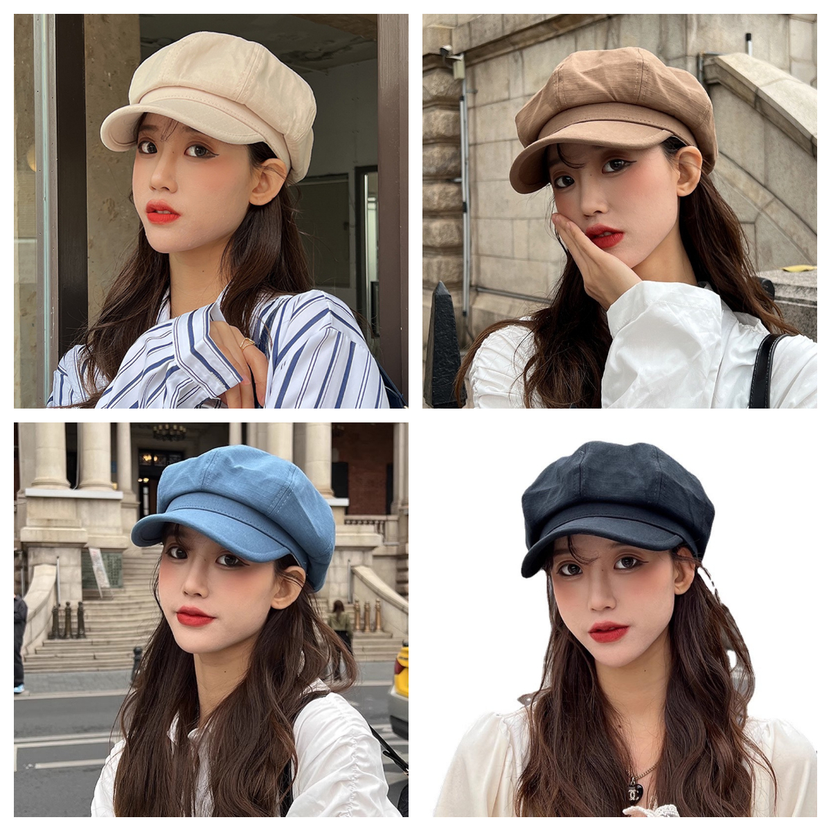 女士情侣贝雷帽春秋季新款