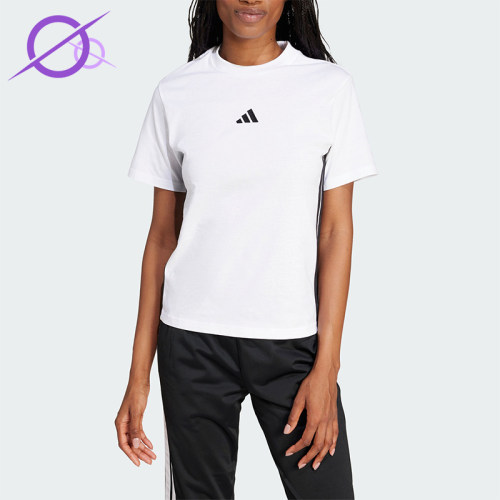 Adidas/阿迪达斯正品夏季女士简约圆领休闲经典轻质短袖T恤JD0844