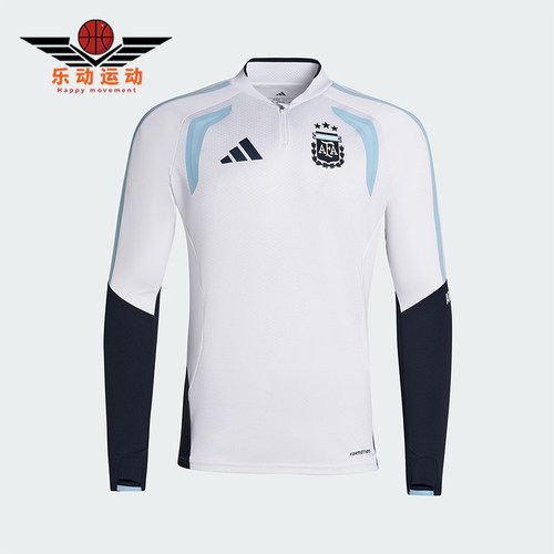 Adidas/阿迪达斯正品2025冬季款男士套头立领拼接足球上衣JZ5969