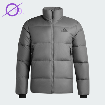 Adidas/阿迪达斯正品冬季男士运动保暖休闲简约立领羽绒服KF6761