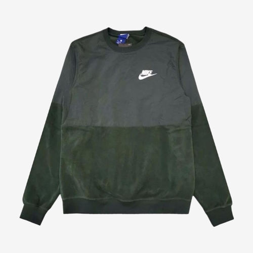 Nike耐克正品Patchwork Green男款圆领套头拼色卫衣AQ7260-332