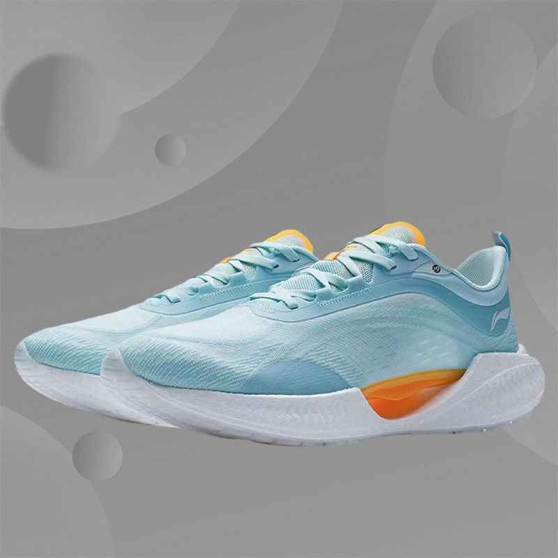 正品LiNing/李宁男超轻19 反光轻量轻质 跑步鞋 湖水蓝ARBS001-12