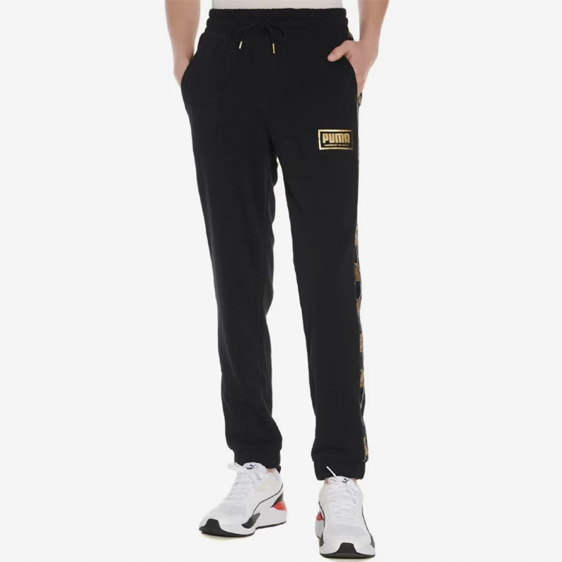 Puma/彪马正品侧边串标男子运动休闲透气跑步长裤586352-01