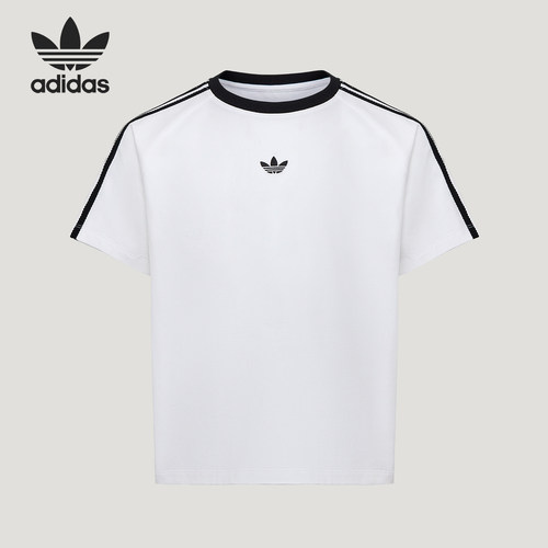 Adidas/阿迪达斯正品三叶草LACET-SHIRT经典新款棉短袖T恤KU3089