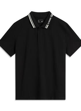 李宁正品运动潮流系列男子时尚百搭舒适耐洗短袖POLO衫APLU085