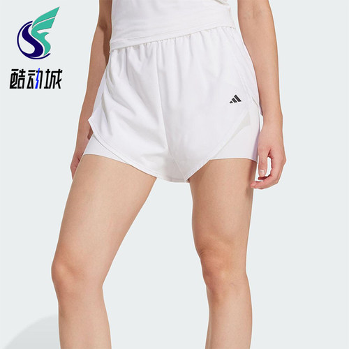 Adidas/阿迪达斯正品2025夏季款女士高腰经典运动训练短裤KB3141