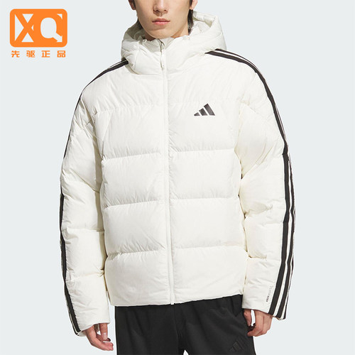 Adidas/阿迪达斯正品3S PUFF D JKT男士连帽保暖日常羽绒服KC2494