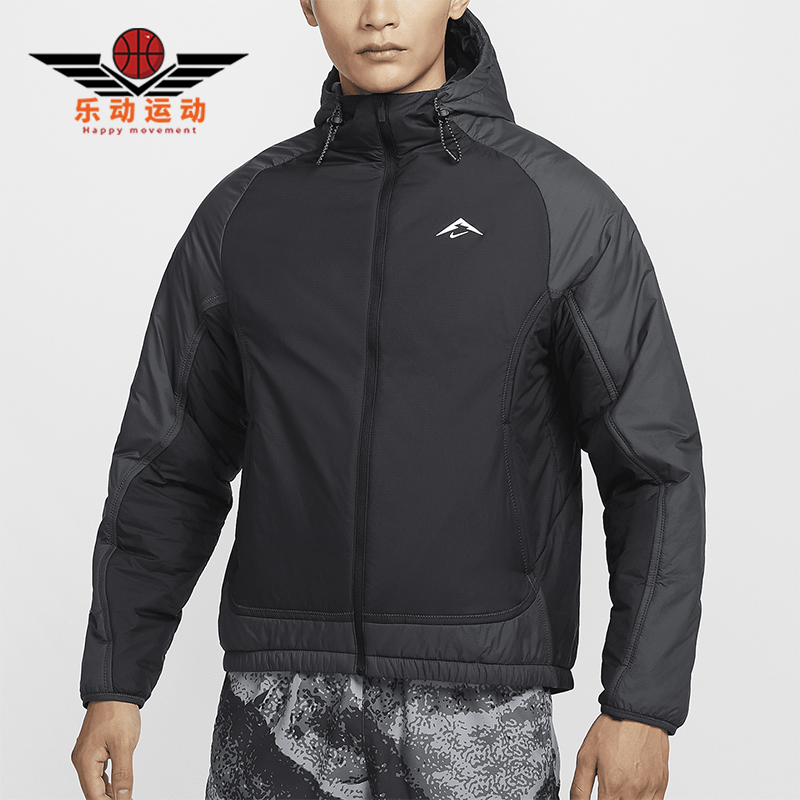 耐克男士运动拼接保暖宽松棉服