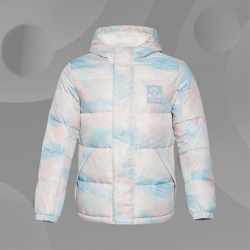 李宁冬季新款韦德棉花糖圣诞男女短款保暖连帽羽绒服外套AYMR511