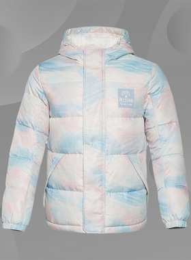 李宁冬季新款韦德棉花糖圣诞男女短款保暖连帽羽绒服外套AYMR511