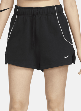 Nike/耐克正品portswear女士系带高腰法式毛圈短裤FN2298-010