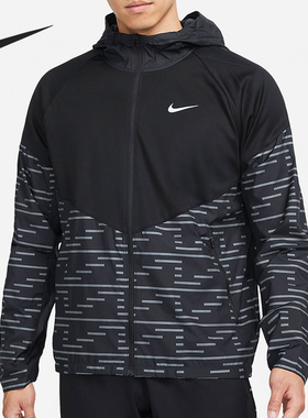 Nike/耐克正品连帽夹克新款男黑灰色跑步夹克外套DD6103-010