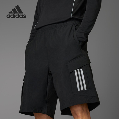 Adidas/阿迪达斯正品2025新款男士经典透气宽松运动短裤JX8279