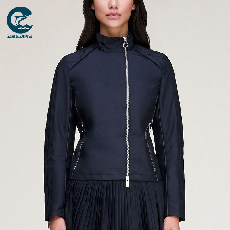 Adidas/阿迪达斯正品三叶草新款女深蓝色经典出行夹克外套KA2734