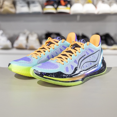 李宁正品利刃4 V2 鹦鹉男子时尚耐磨系带支撑实战篮球鞋ABAU037-6