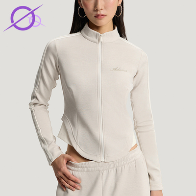 Adidas/阿迪达斯正品春季款女士时尚立领经典修身针织夹克KX8910