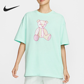 耐克正品 夏季 女士宽松圆领小熊印花休闲短袖 Nike IM3380 353