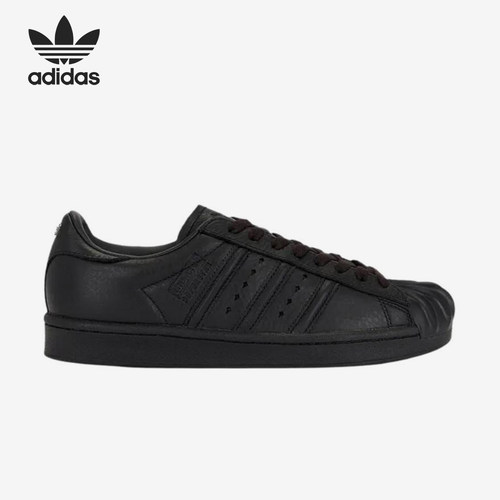 Adidas/阿迪达斯正品三叶草男女黑色低帮经典复古日常板鞋KI0824