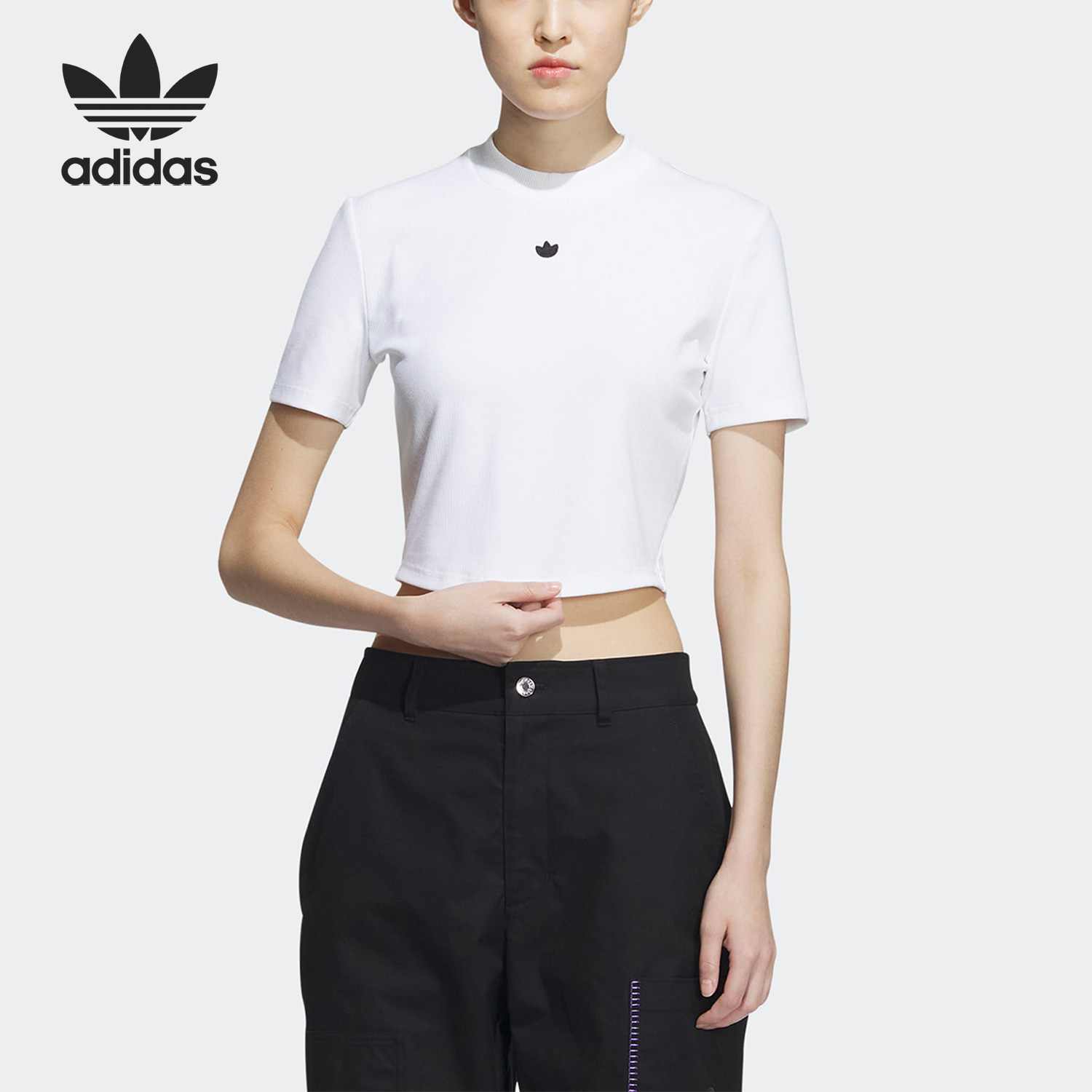 Adidas/阿迪达斯正品三叶草春夏新款女子运动短袖T恤IP1787
