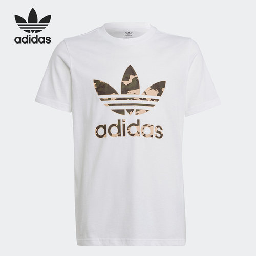 Adidas/阿迪达斯正品TEE 新款休闲透气大童运动短袖T恤IC2134