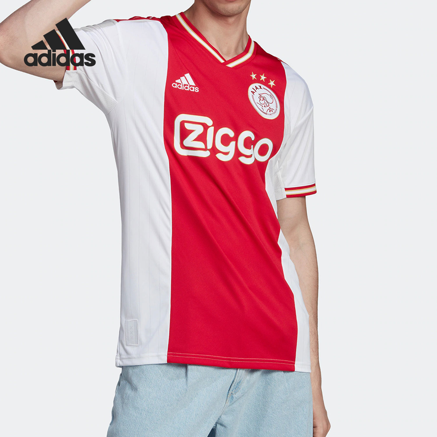 Adidas/阿迪达斯正品AJAX H JSY男子速干足球短袖球衣H58243