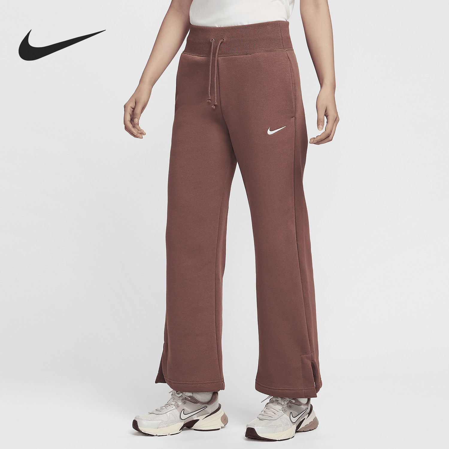 Nike/耐克正品秋季新款女士加绒高腰阔腿运动裤DQ5616-218,运动服/休闲服装,运动长裤,淘宝优惠券,粉丝福利购,淘宝优惠卷
