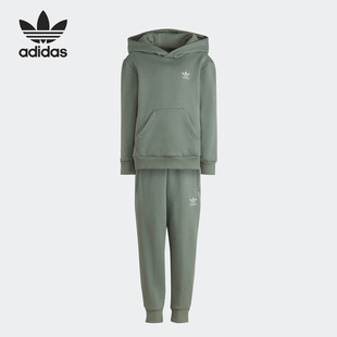 套装 Adidas 小童运动休闲长袖 三叶草冬季 IB9909 阿迪达斯正品