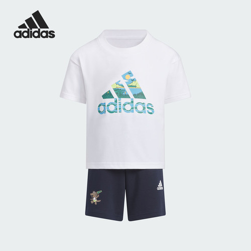 Adidas/阿迪达斯正品联名款小童简约舒适运动休闲套装JF3854