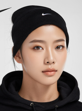 Nike/耐克正品Peak Swoosh男女保暖户外休闲针织帽HF0187-010