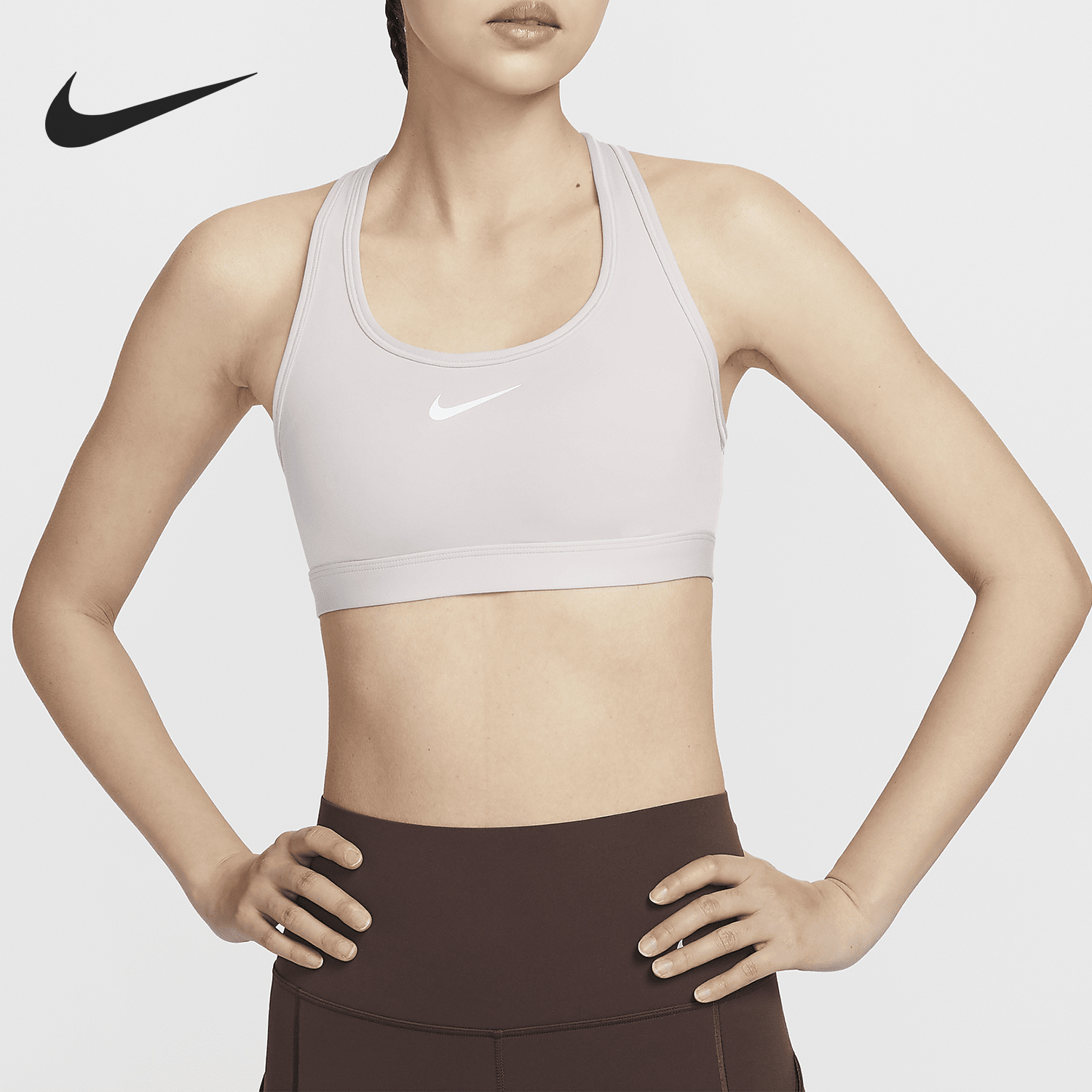 Nike/耐克正品 Swoosh 女士训练速干衬垫运动内衣DX6822-020